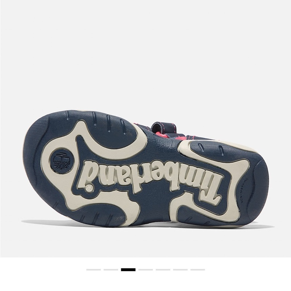Timberland Kids Navy and Pink Sandals - Picture 3 of 11